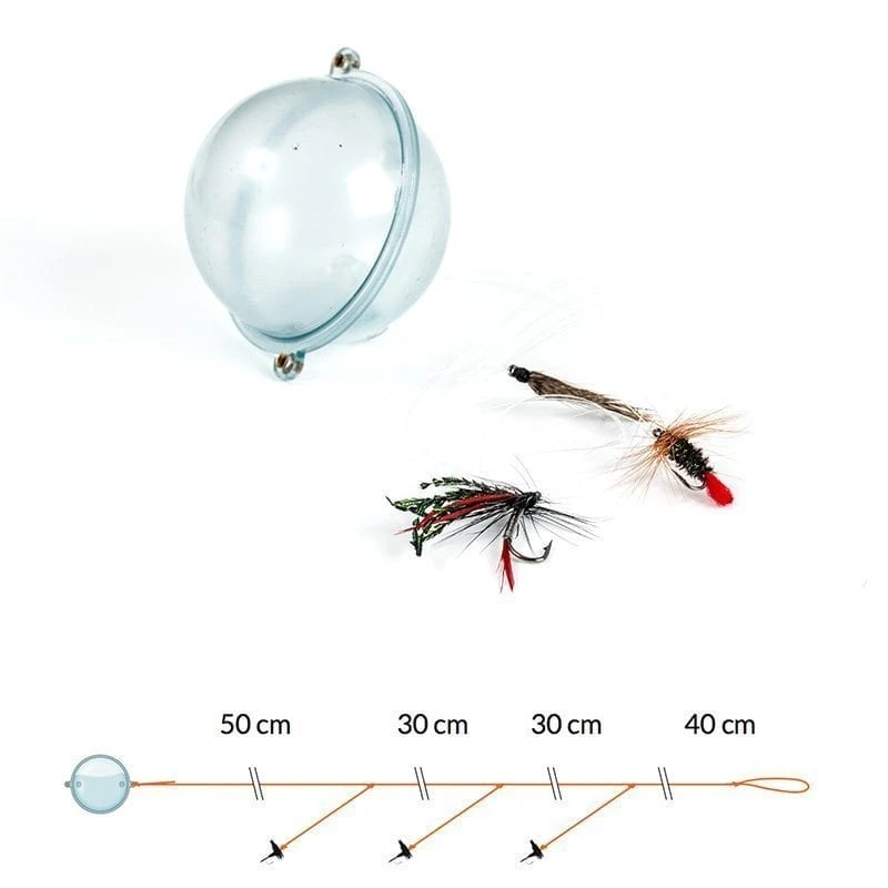 Fladen Flugkast With Float Bead And Wet Flies