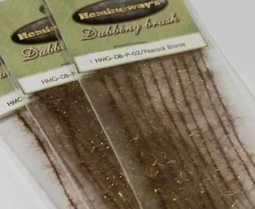 Hemingway's Peacock Dubbing Brushes - Funky Fly Tying